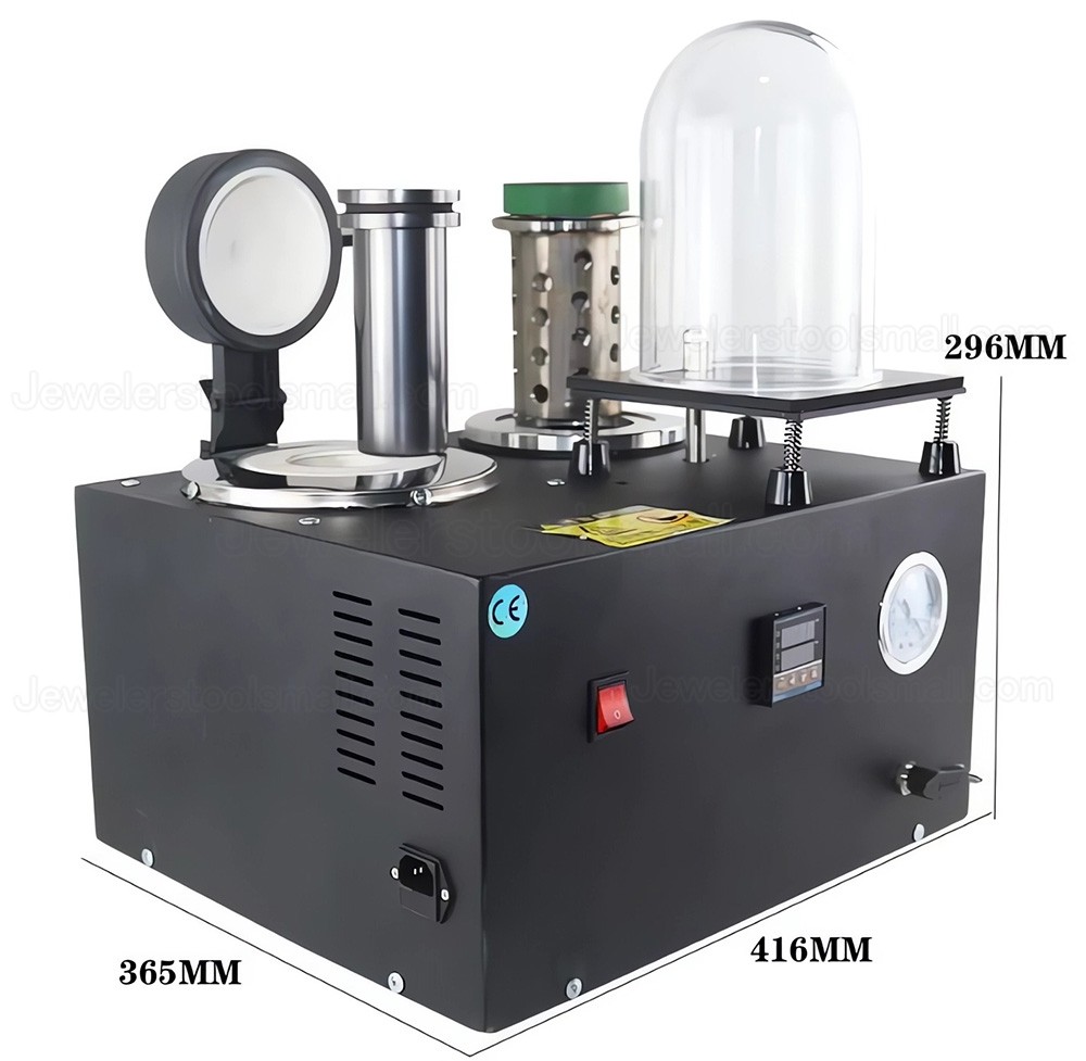 2-in-1 Small Electric Gold Melting Furnace Gold Smelter & Casting Machine with 1-3Kg Graphite Crucible